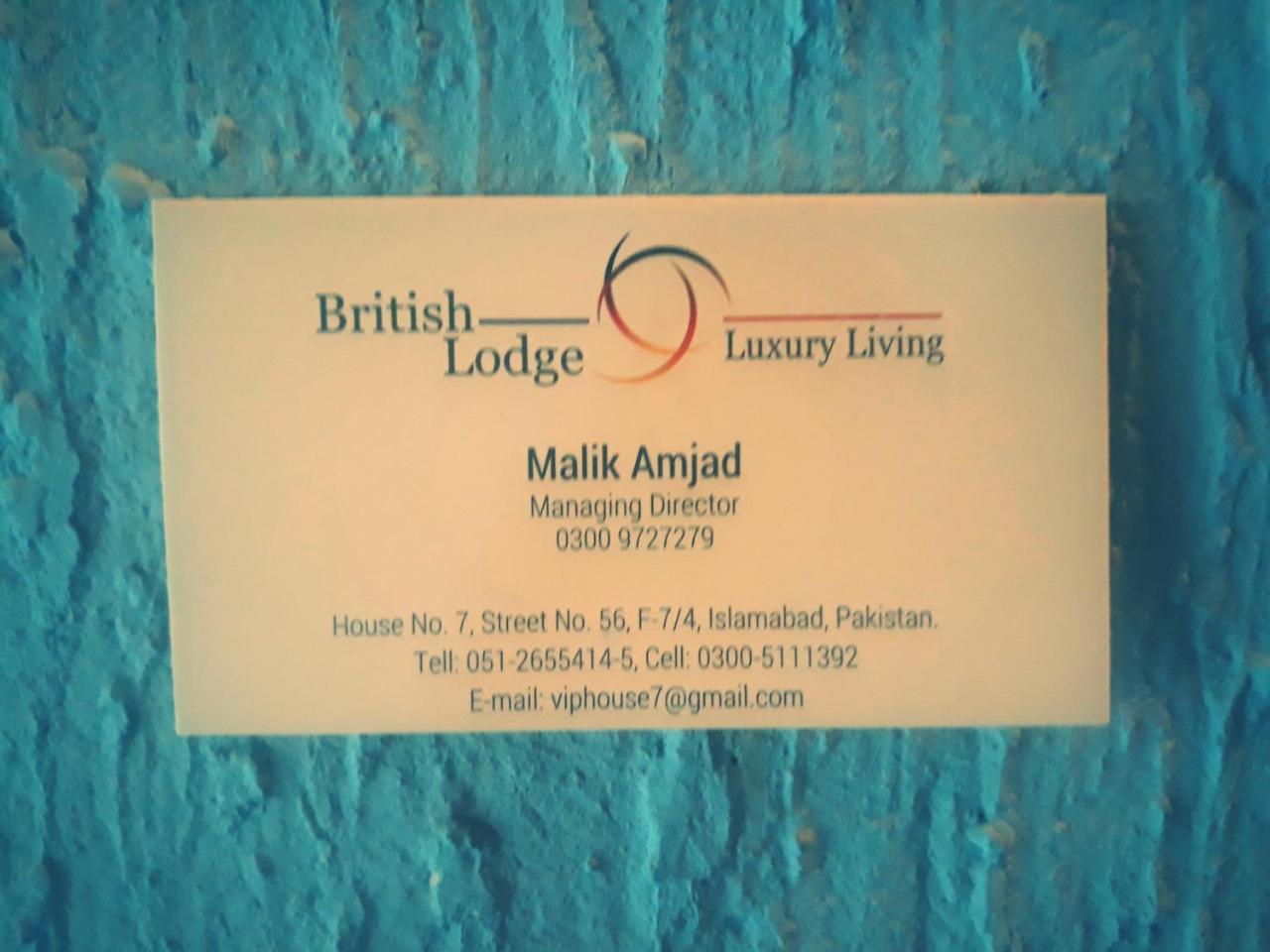 British Lodge "Luxury Living" Islamabad Exterior foto
